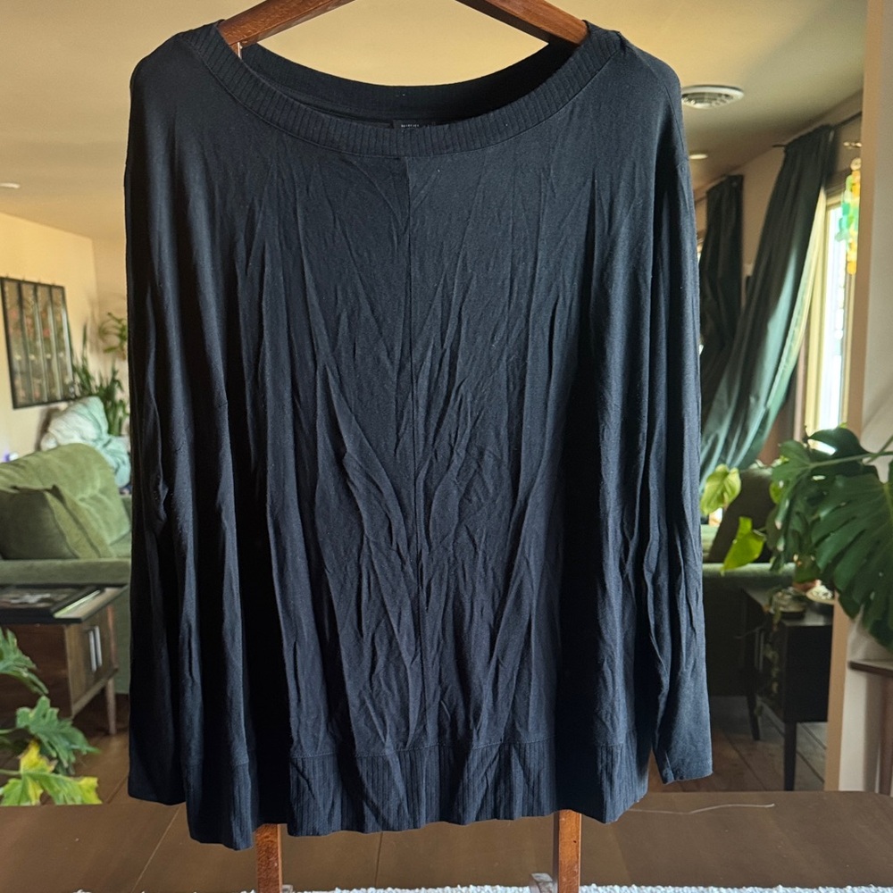 J. Jill Classic Black Long Sleeve Top